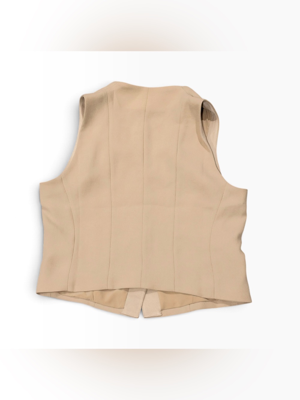 NWT SPANX Carefree Crepe Vest Top in Tahini, size Small. - Picture 5 of 9